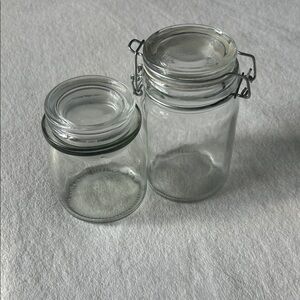Set of Small Glass Jars with Lids